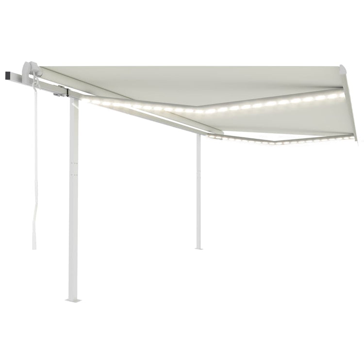 Vidaxl Luifel Automatik mit LED- und Windsensor 4,5x3 M cremefarben -gepflegt