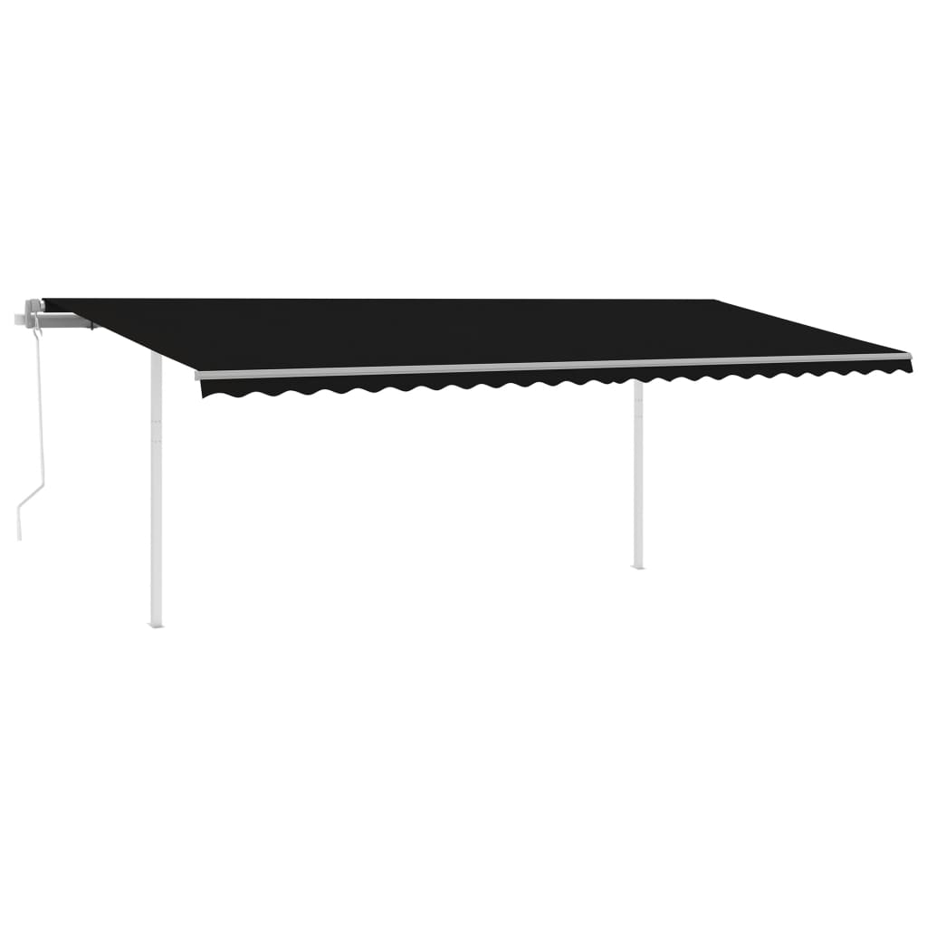 Vidaxl luifel exponierbar mit den Posts 6x3 m Anthrazit -Colored