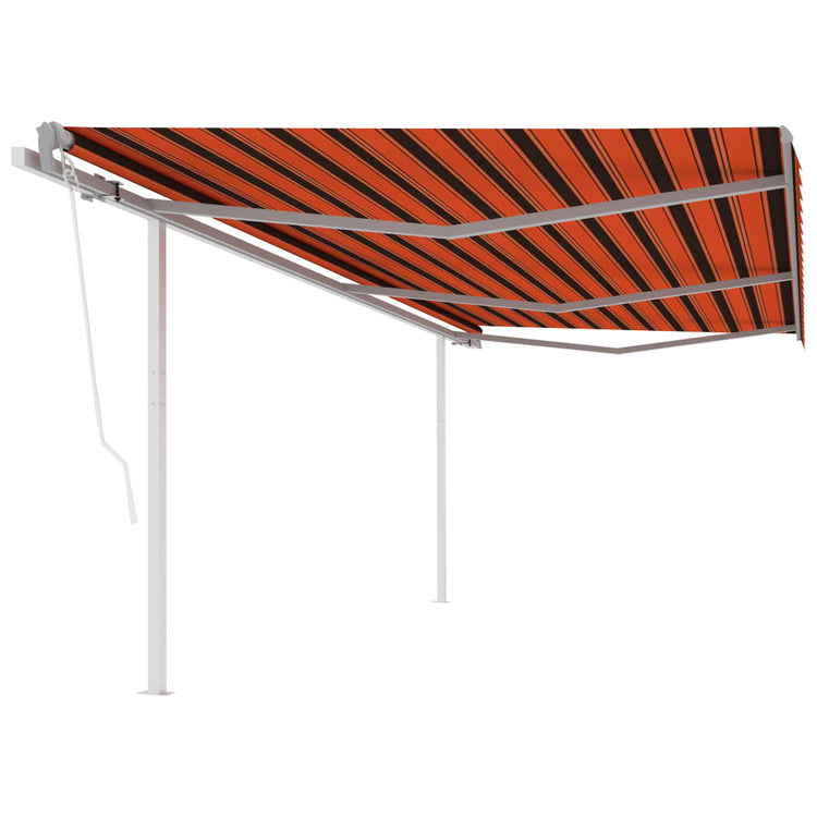 Vidaxl Luifel exponierbar mit Polen 6x3 m orange und braun