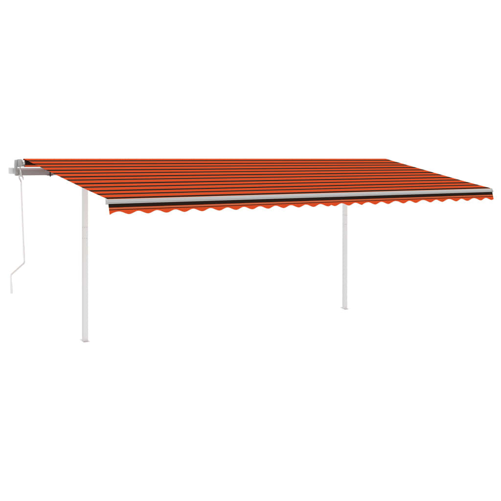 Vidaxl Luifel exponierbar mit Polen 6x3 m orange und braun