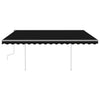 Vidaxl luifel manuell erweiterbar mit Posts 4x3,5 m Anthrazit -Colored