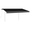 Vidaxl Luifel Automatik mit LED- und Windsensor 4x3,5 m Anthrazit