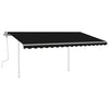 Vidaxl luifel mit den Posts 4,5x3,5 m Anthrazit -Colored