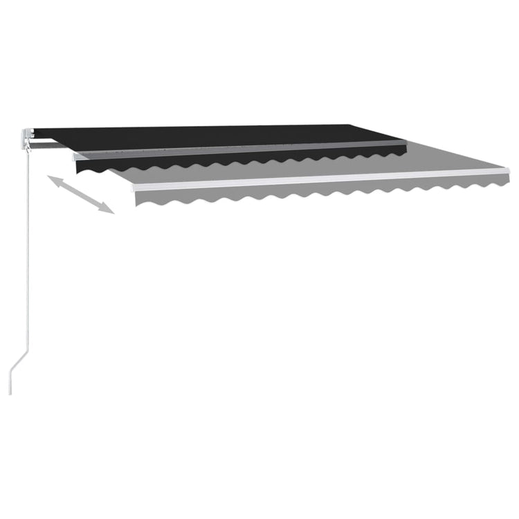 Vidaxl Luifel Automatik mit LED- und Windsensor 4,5 x 3,5 m Anthrazit