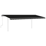 Vidaxl luifel manuell erweiterbar mit den Posts 6x3,5 m Anthrazit -Colored - afbeelding 2