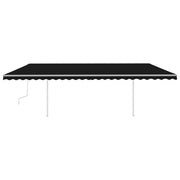 Vidaxl luifel manuell erweiterbar mit den Posts 6x3,5 m Anthrazit -Colored - afbeelding 3
