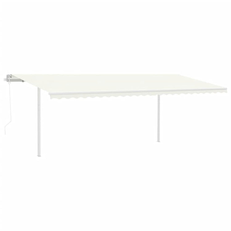 Vidaxl luifel exponierbar mit Posts 6x3,5 M cremefarben -colored