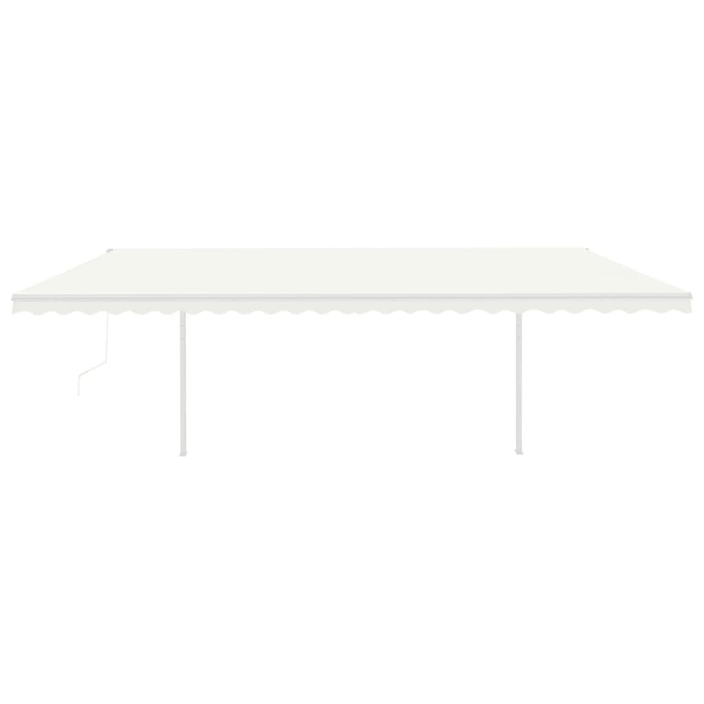 Vidaxl luifel exponierbar mit Posts 6x3,5 M cremefarben -colored