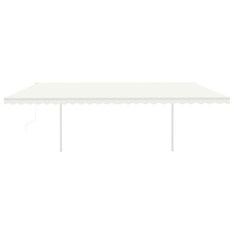 Vidaxl luifel exponierbar mit Posts 6x3,5 M cremefarben -colored
