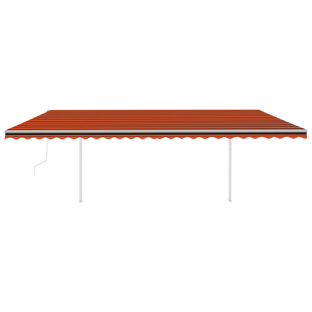 Vidaxl luifel exponierbar mit den Posts 6x3,5 M Orange Braun