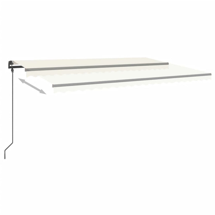 Vidaxl luifel mit LED mit 5x3 M cremefarbener gelöscht