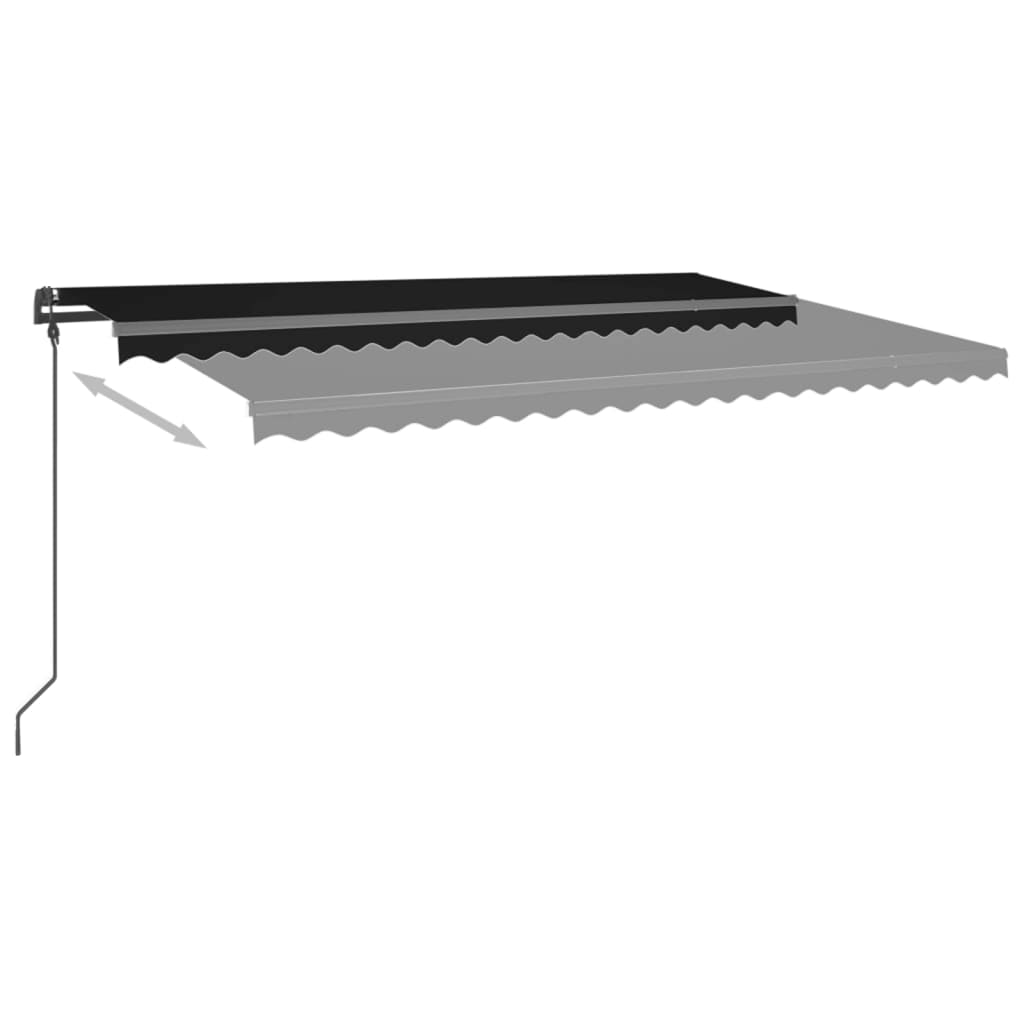 Vidaxl luifel expandierbar mit den Posts 5x3 m Anthrazit -Colored