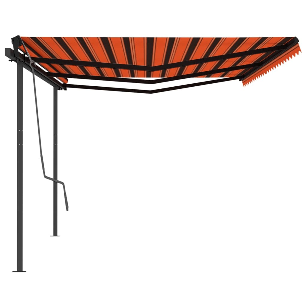 Vidaxl Luifel exponierbar mit Polen 6x3 m orange und braun