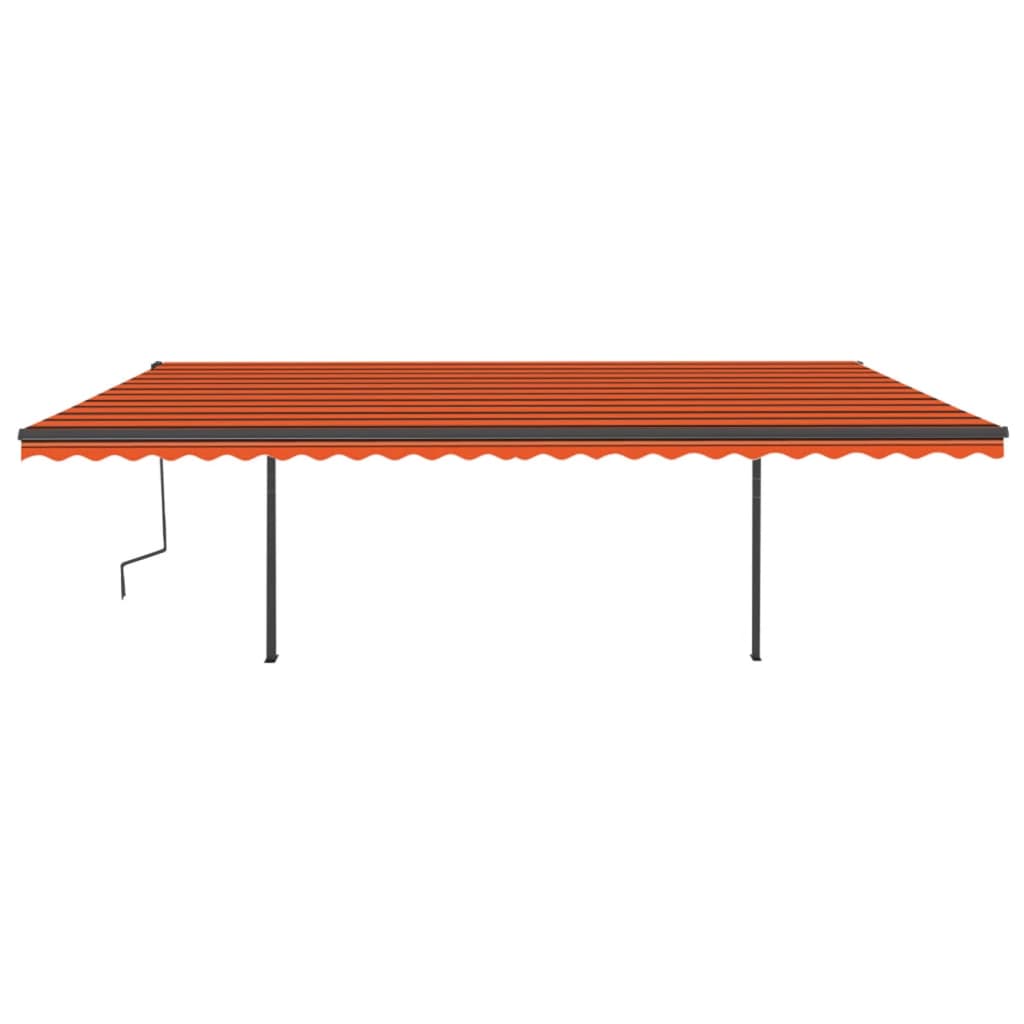 Vidaxl Luifel exponierbar mit Polen 6x3 m orange und braun