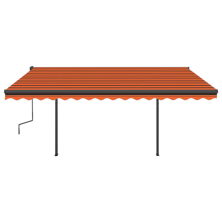 Vidaxl luifel mit LED mit 4,5 x 3,5 m orange und braun