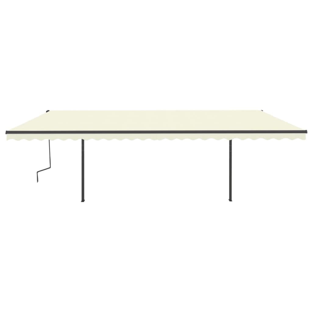 Vidaxl luifel exponierbar mit Posts 6x3,5 M cremefarben -colored