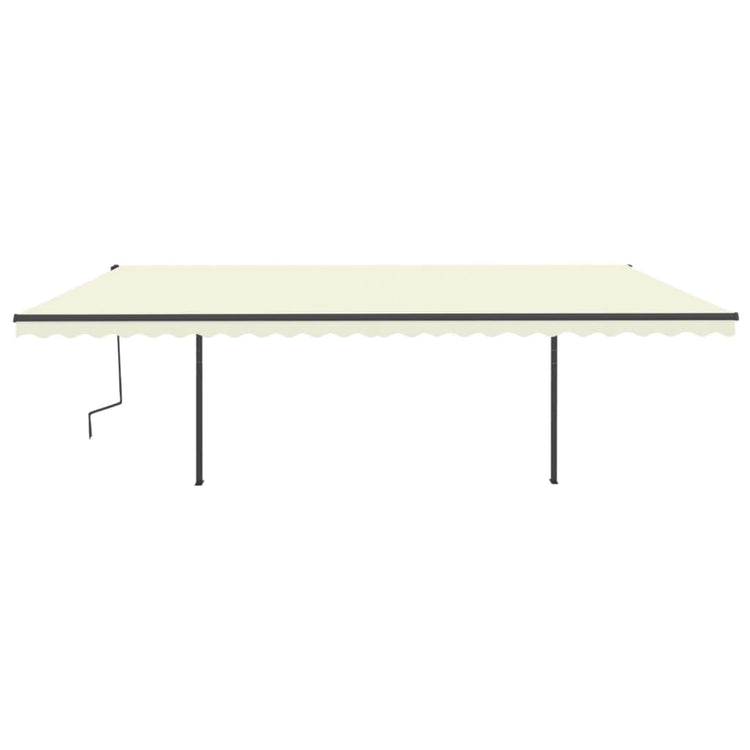 Vidaxl luifel exponierbar mit Posts 6x3,5 M cremefarben -colored