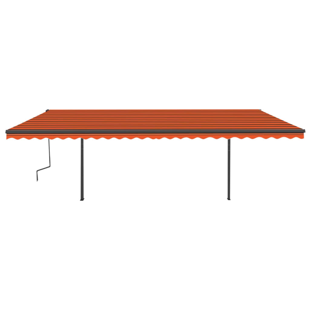 Vidaxl luifel exponierbar mit den Posts 6x3,5 M Orange Braun
