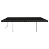 Vidaxl Luifel Automatik mit LED- und Windsensor 6x3,5 m Anthrazitfarbe