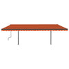 Vidaxl Luifel Automatik mit LED- und Windsensor 6x3,5 m orange Braun