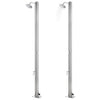 Vidaxl Outdoor -Dusche mit grauer Basis 220 cm Edelstahl