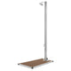 Vidaxl Outdoor -Dusche mit brauner Basis 220 cm Edelstahl