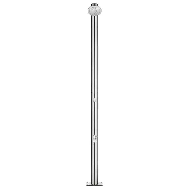 Vidaxl Outdoor -Dusche mit grauer Basis 220 cm Edelstahl