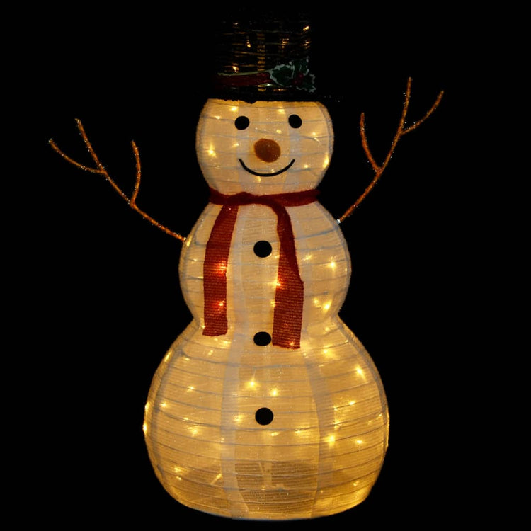 Vidaxl Decorative Snowman LED 90 cm Luxusstoff