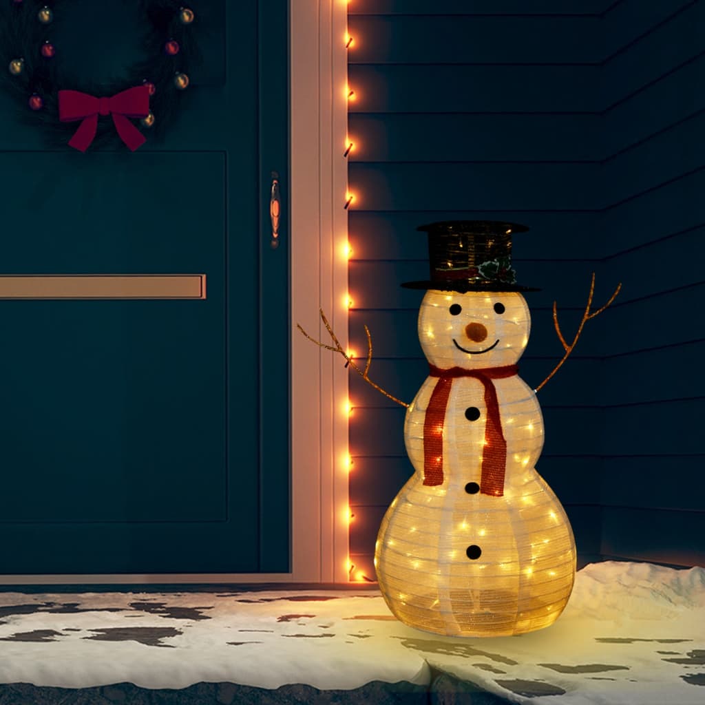 Vidaxl Decorative Snowman LED 90 cm Luxusstoff