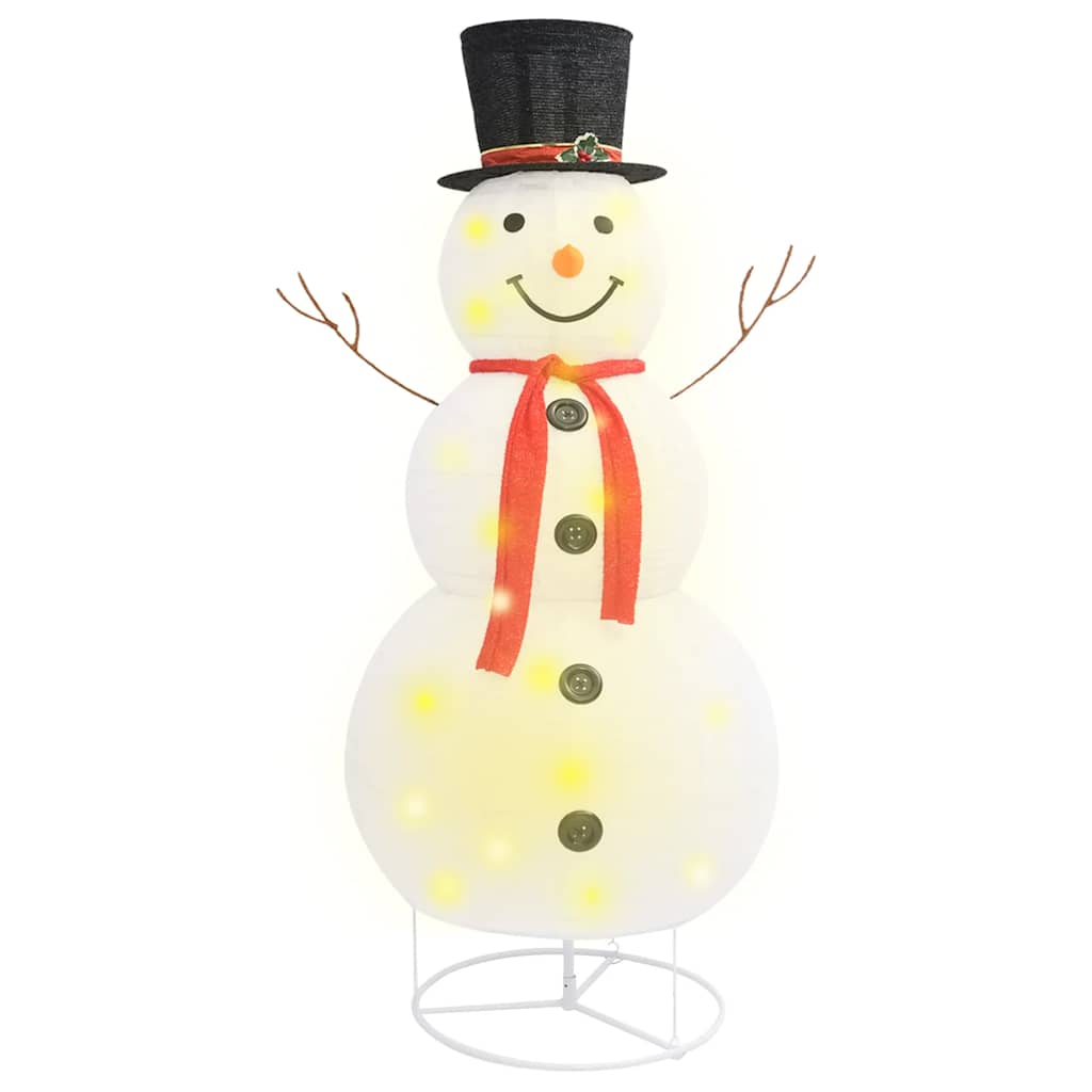 Vidaxl Decorative Snowman LED 180 cm Luxus Stoff