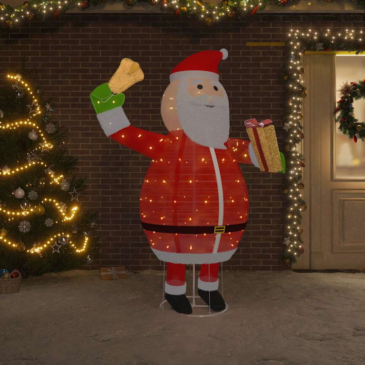 Vidaxl Santa Claus Dekorative LED 180 cm Luxusstoff