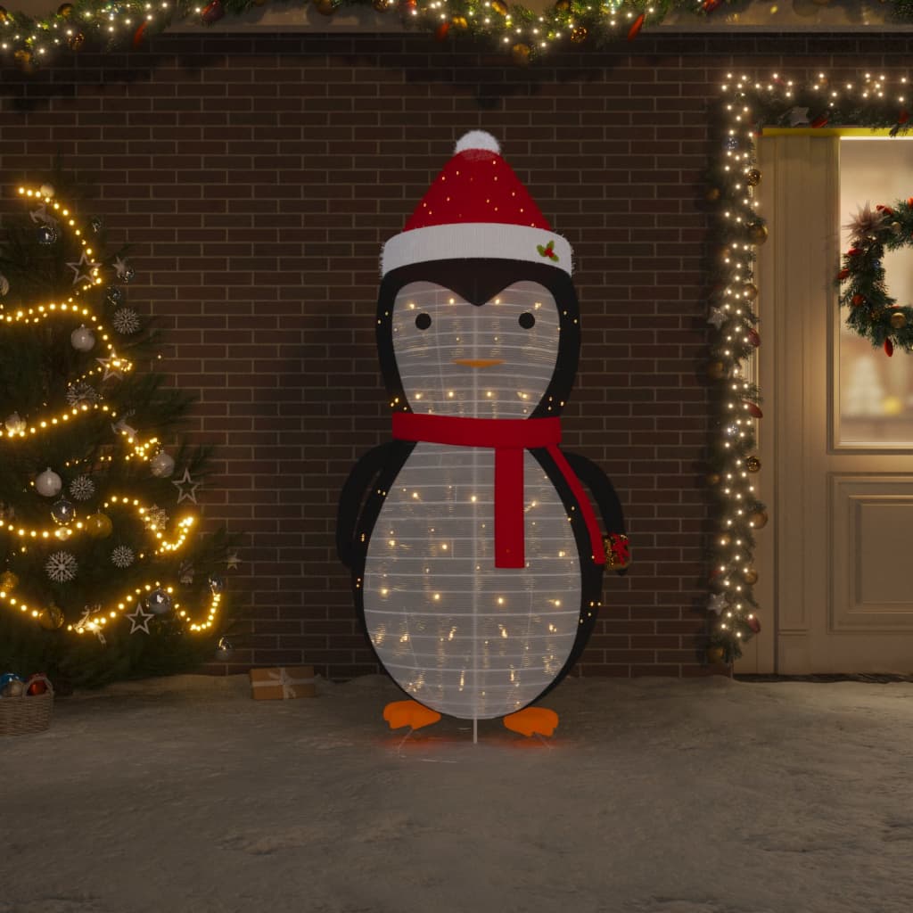 VIDAXL Weihnachtsfinguin Dekorative LED 180 cm Luxus Stoff
