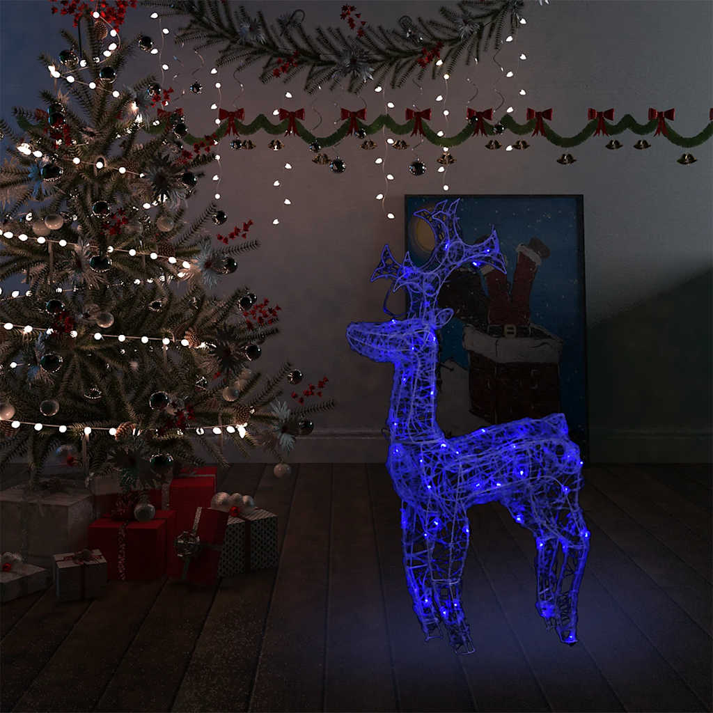 Vidaxl Weihnachtsdekorationen Rentier 90 LEDs 60x16x100 cm Acrylic
