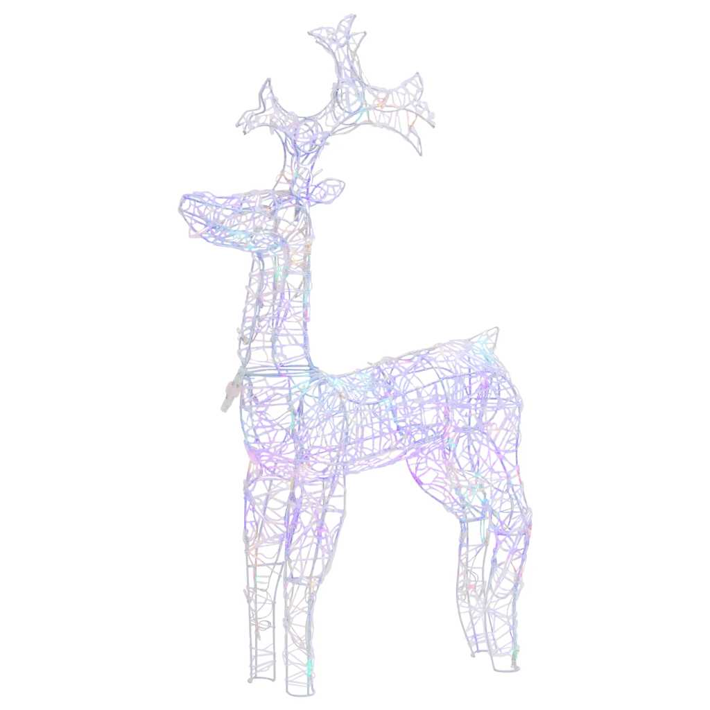 Vidaxl Weihnachtsdekorationen Rentier 90 LEDs 60x16x100 cm Acrylic