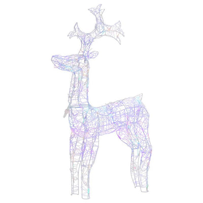 Vidaxl Weihnachtsdekorationen Rentier 90 LEDs 60x16x100 cm Acrylic