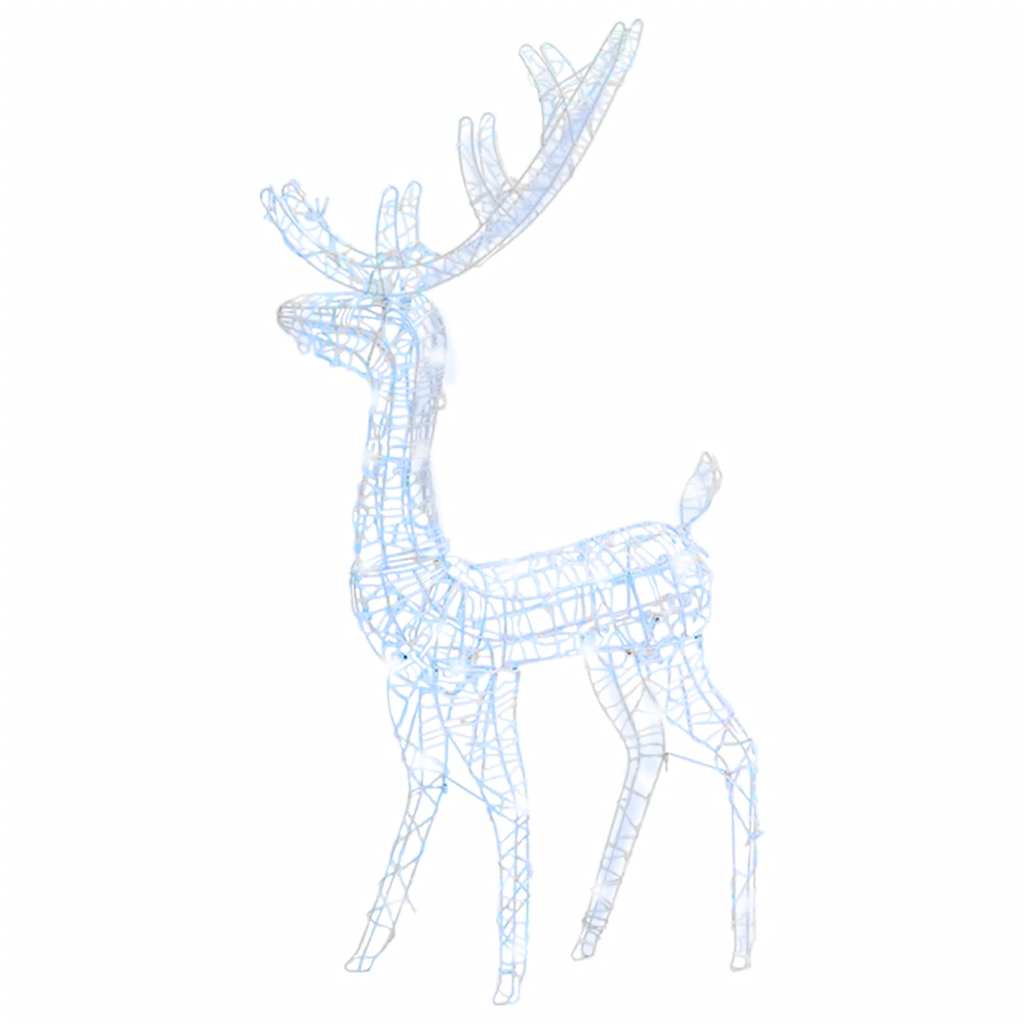Vidaxl Weihnachtsdekorationen Rentier 140 LEDs kalt weiß 120 cm Acryl