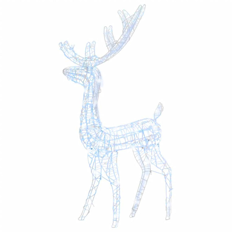 Vidaxl Weihnachtsdekorationen Rentier 140 LEDs kalt weiß 120 cm Acryl