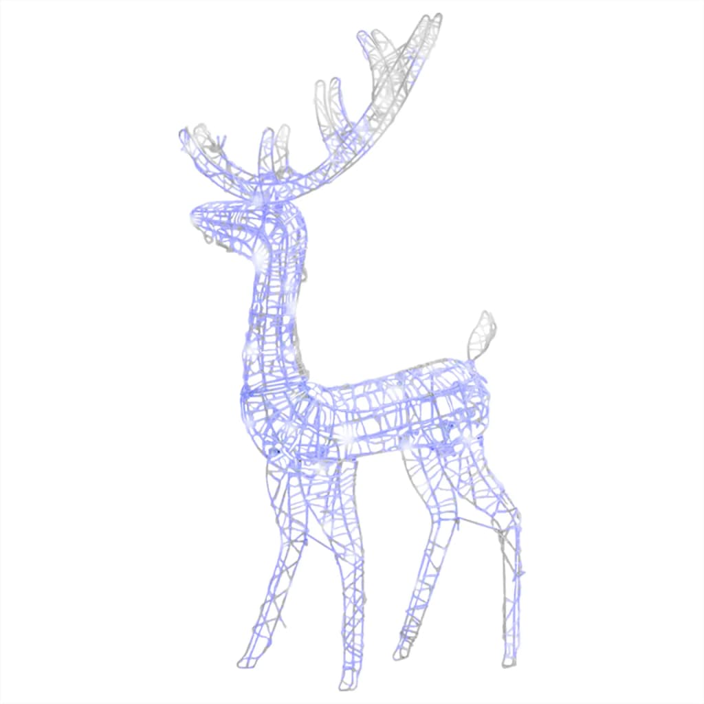 Vidaxl Weihnachtsdekorationen Rentier 140 LEDs 120 cm Acrylblau