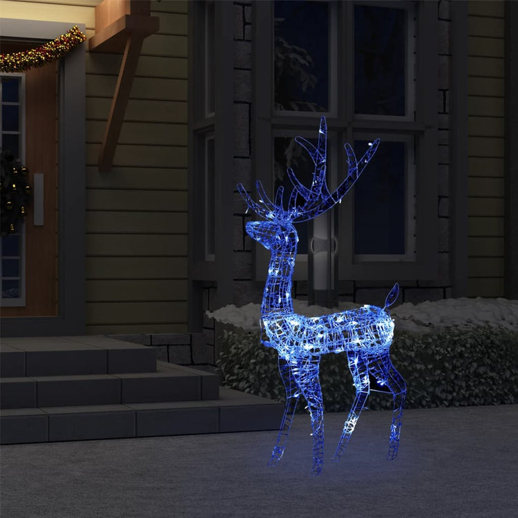Vidaxl Weihnachtsdekorationen Rentier 140 LEDs 120 cm Acrylblau