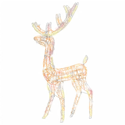 VIDAXL -Weihnachtsdekorationen Rentier 140 LEDs 120 cm Acryl Multi -Colored