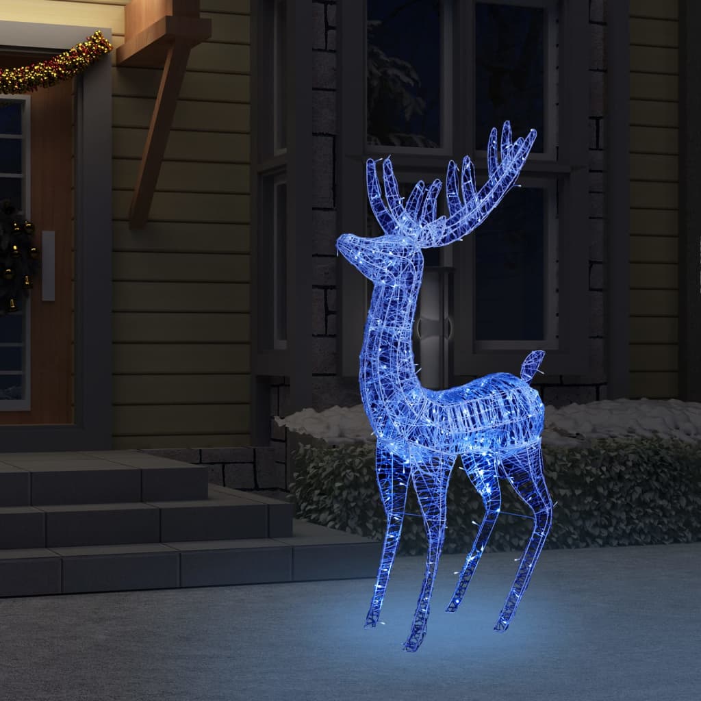 Vidaxl Weihnachtsdekoration Rentier 250 LEDs Blau 180 cm Acryl