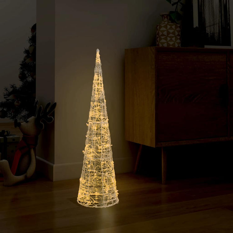 Vidaxl Light Cone Dekorative LED warmes Weiß 90 cm Acryl
