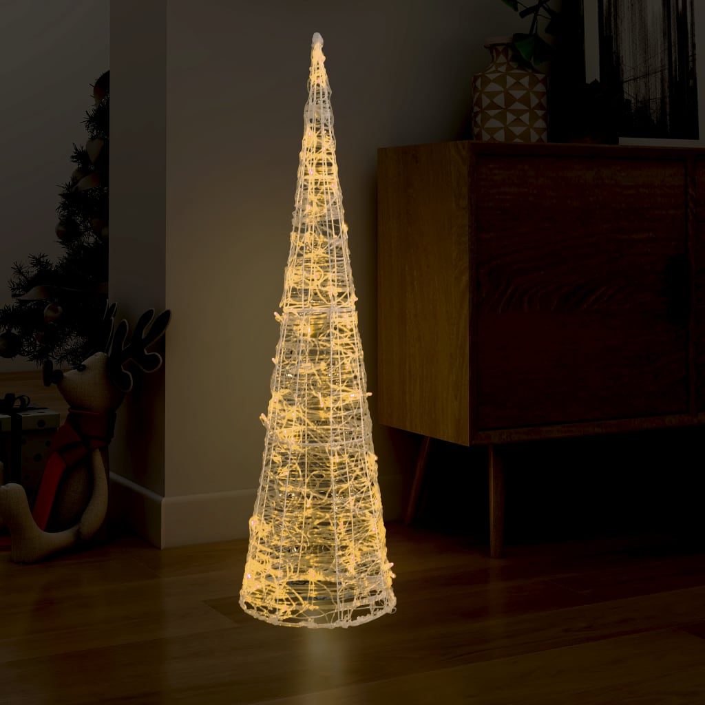 Vidaxl Light Cone Dekorative LED warmes weißes 120 cm Acryl