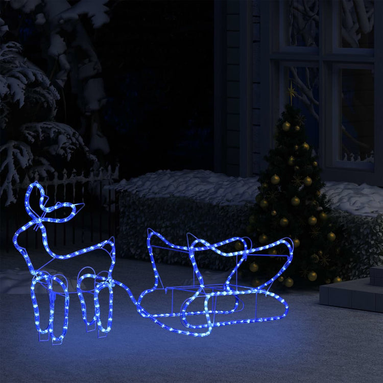 VIDAXL Weihnachtsdekoration Rentier und Hülsen 252 LEDs