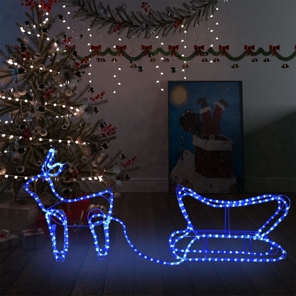 VIDAXL Weihnachtsdekoration Rentier und Hülsen 252 LEDs