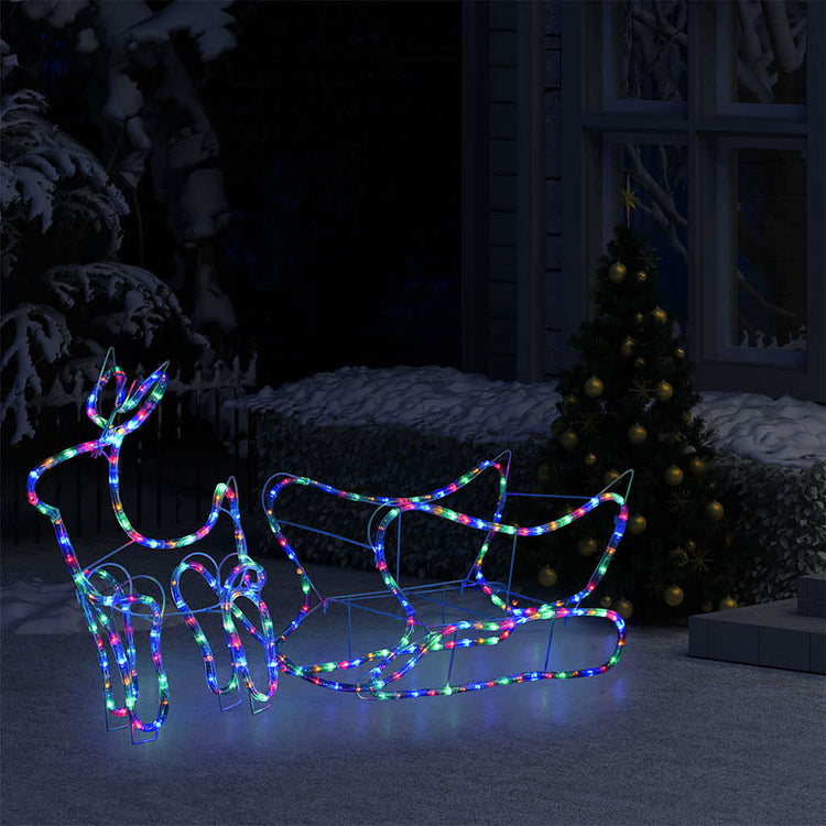 VIDAXL Weihnachtsdekoration Rentier und Hülsen 252 LEDs