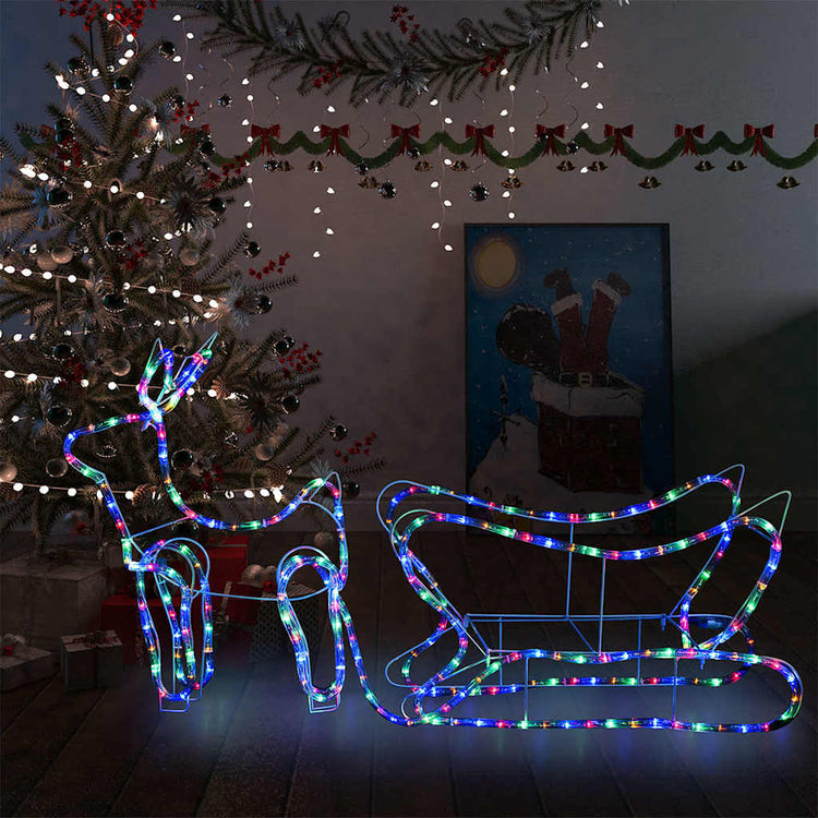 VIDAXL Weihnachtsdekoration Rentier und Hülsen 252 LEDs