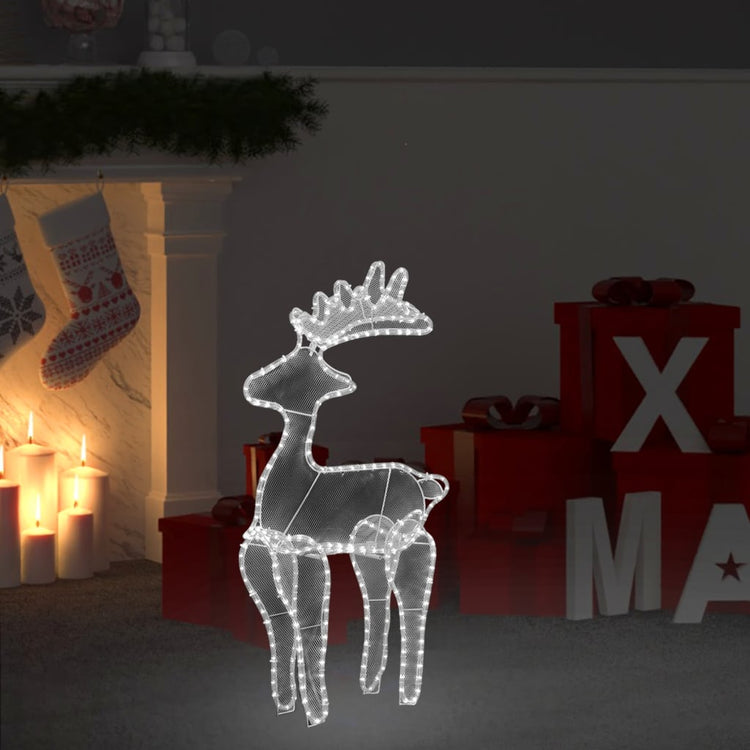 Vidaxl Weihnachtsdekorationen Rentier mit Mesh 306 LEDs 60x24x89 cm