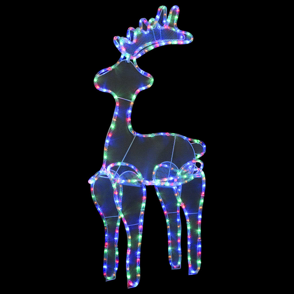 Vidaxl Weihnachtsdekorationen Rentier mit Mesh 306 LEDs 60x24x89 cm
