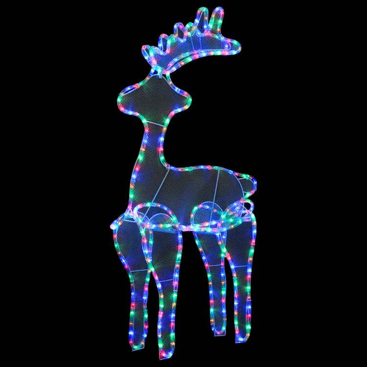 Vidaxl Weihnachtsdekorationen Rentier mit Mesh 306 LEDs 60x24x89 cm